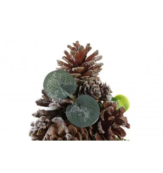 FIGURA ARVORE NATAL PINHA ESFEROVITE NEVADO 17*17*30 - NV-184403
