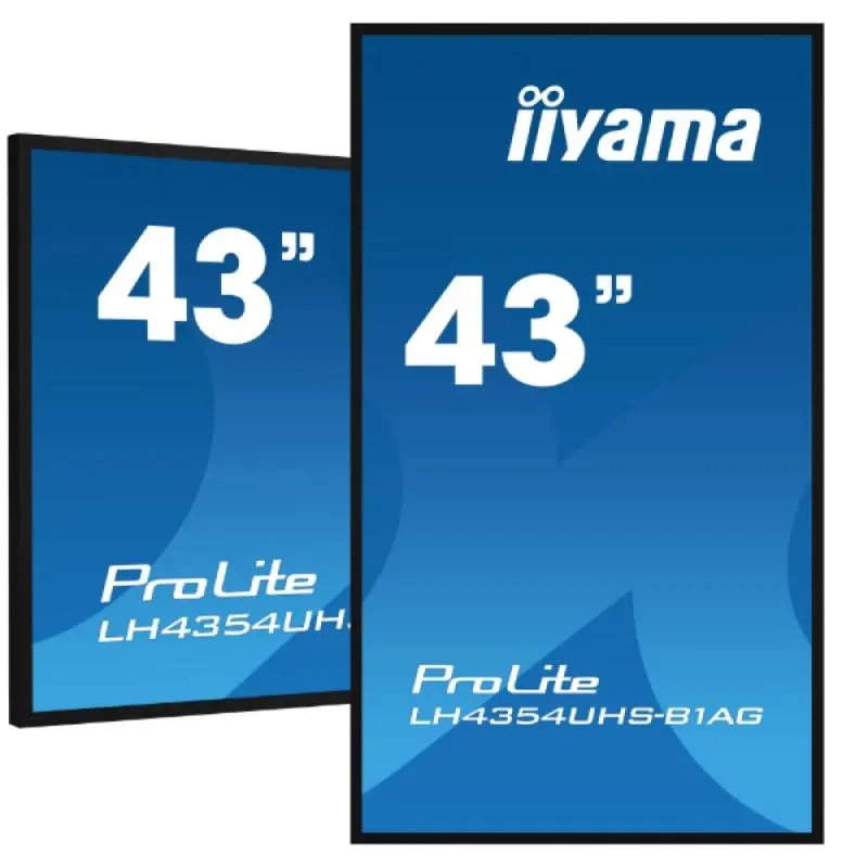 iiyama ProLite LH4375UHS-B1AG - 43" Classe Diagonal (42.5" visível) ecrã LCD com luz de fundo LED - sinalização digital - com leitor multimédia incorporado, PC com ranhura SDM - Android - 4K UHD (2160p) 3840 x 2160 - moldura preta com acabamento mate