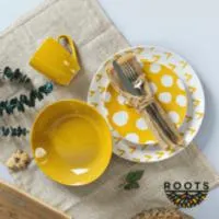 Serviço Mesa ROOTS 16 Peças Amarelo
