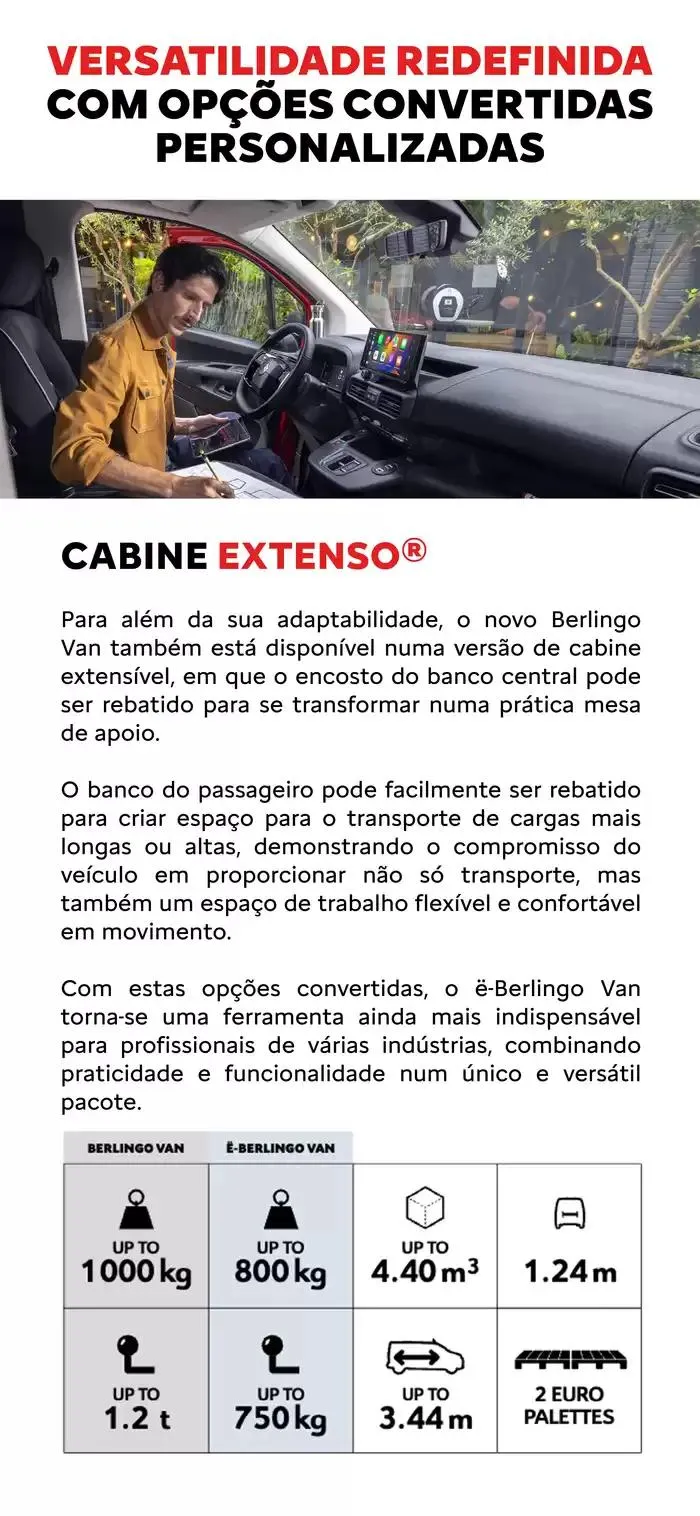 Folheto Catálogo Citroen Novo ë-Berlingo Van de 20 de novembro até 20 de novembro 2025 - Pagina 18