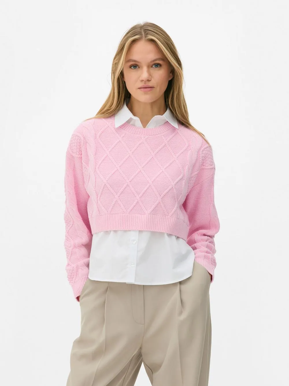 Kurzer Hemdpullover