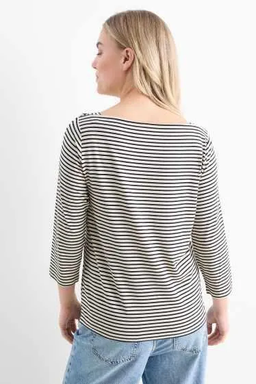 Basic long sleeve top - striped