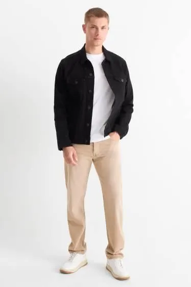 Regular jeans with button fly