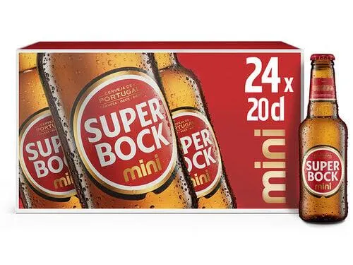 cerveja super bock mini 24x0.20l