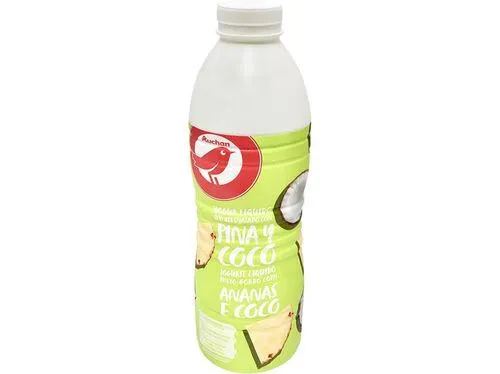 iogurte auchan líquido ananás e côco 1kg