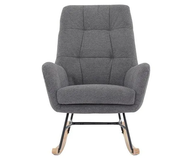 Cadeirão de baloiço decorativo PETER cor cinzenta