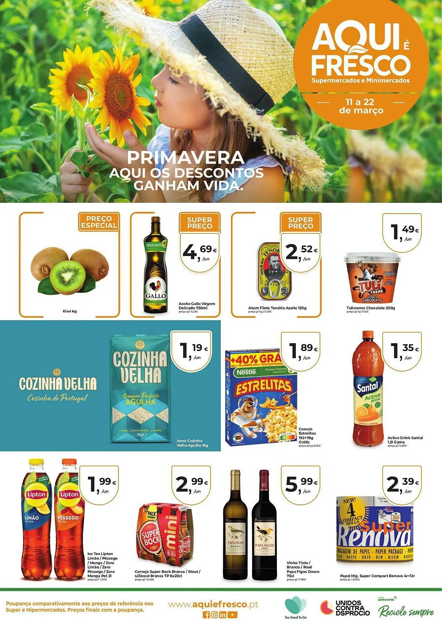 Folheto Folheto Aqui é fresco de 11 de março até 22 de março 2026 - Pagina 1