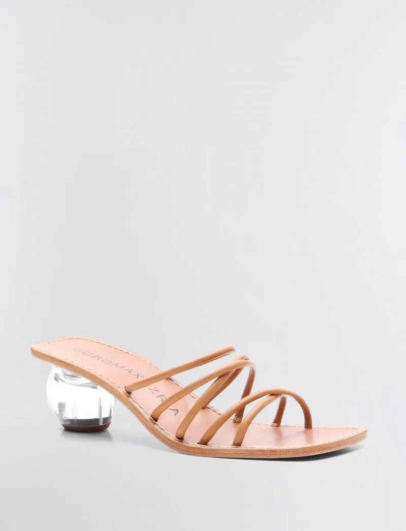 Sapato Salto Alto BCBGMAXAZRIA Astrid Sandal Bege | AEDZX-9251
