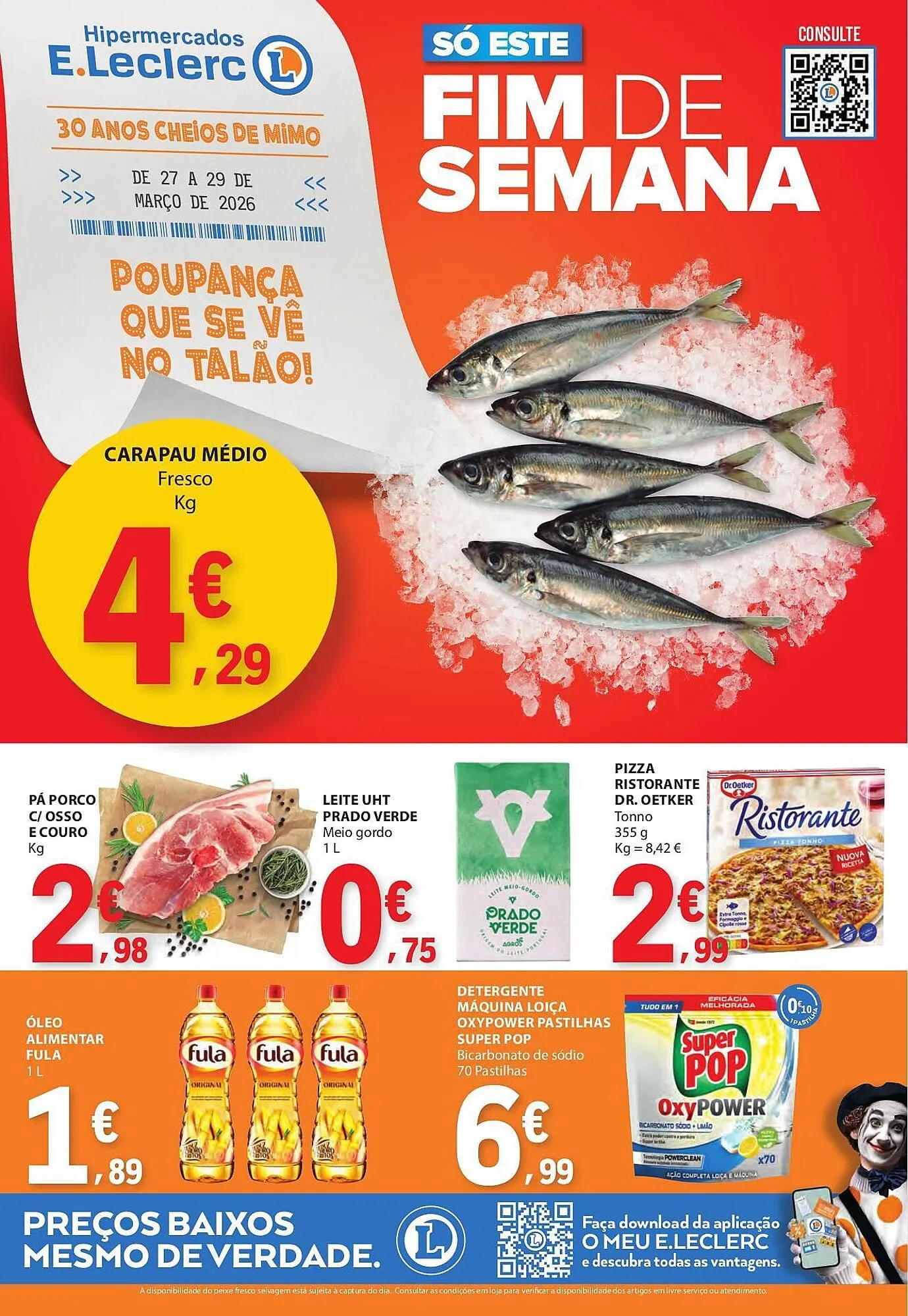 Folheto Folheto E.Leclerc de 27 de março até 29 de março 2026 - Pagina 1