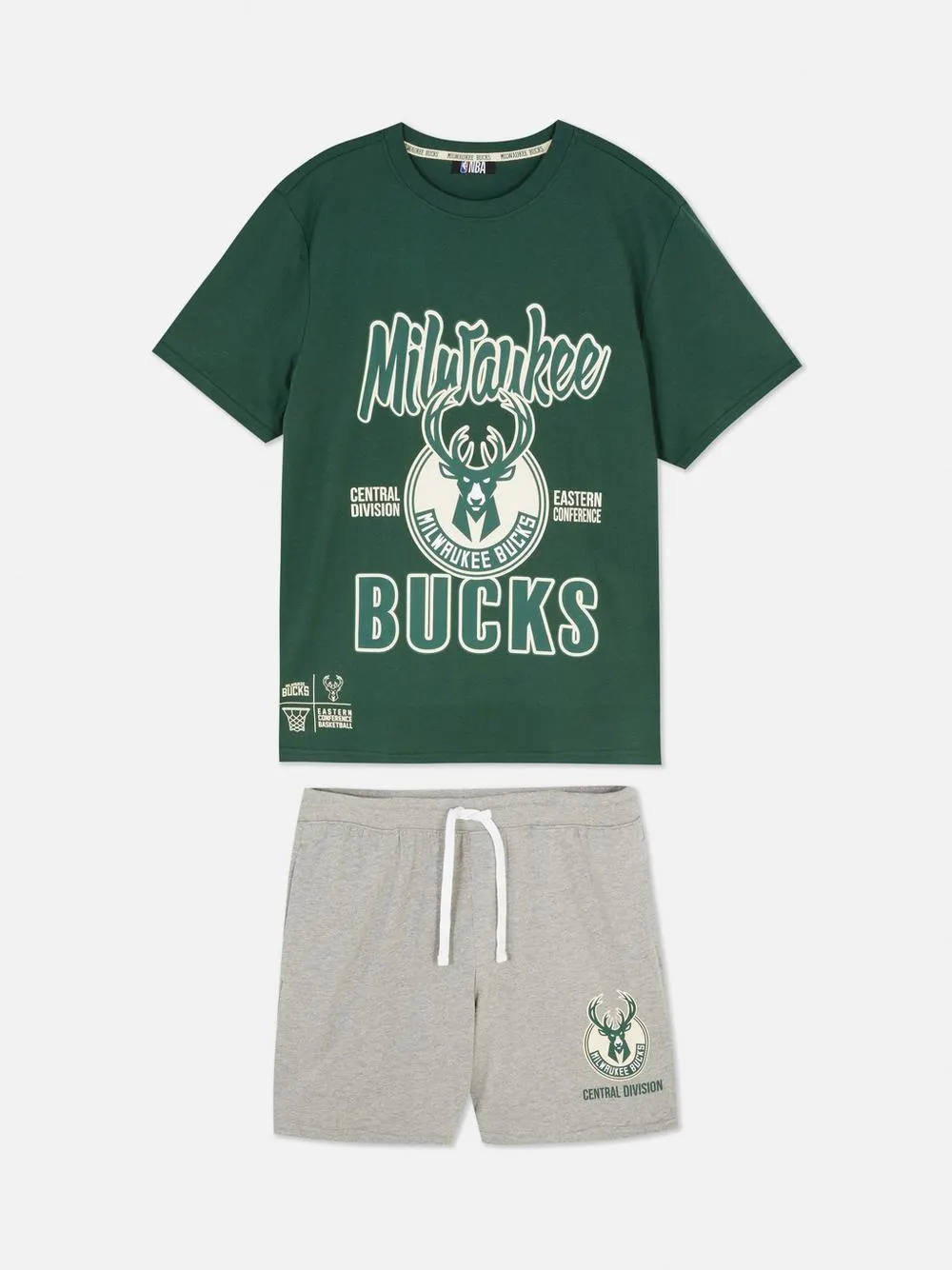 Pijama curto NBA Milwaukee Bucks