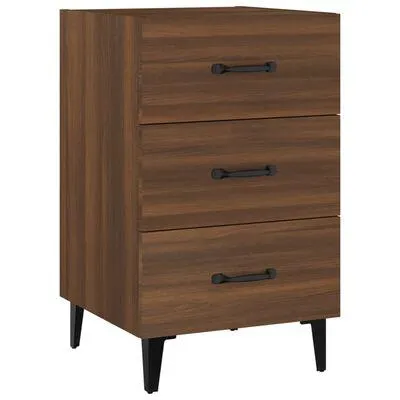 vidaXL Mesa cabeceira 40x40x66 cm derivados madeira carvalho castanho