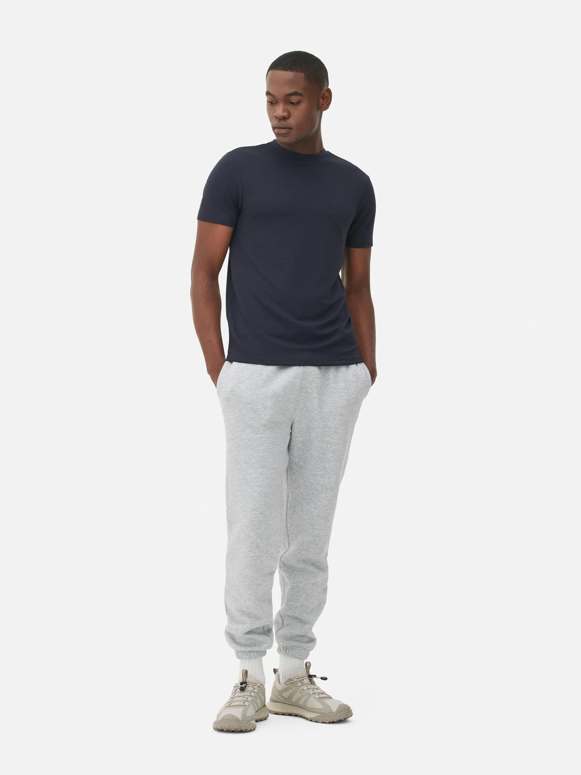 Horizontaal geribd T-shirt