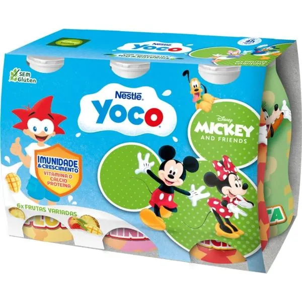 Iogurte Líquido de Morango Pack 6 embalagem 90 g Yoco