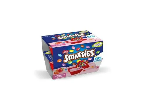 iogurte nestlé smarties morango 2x128g