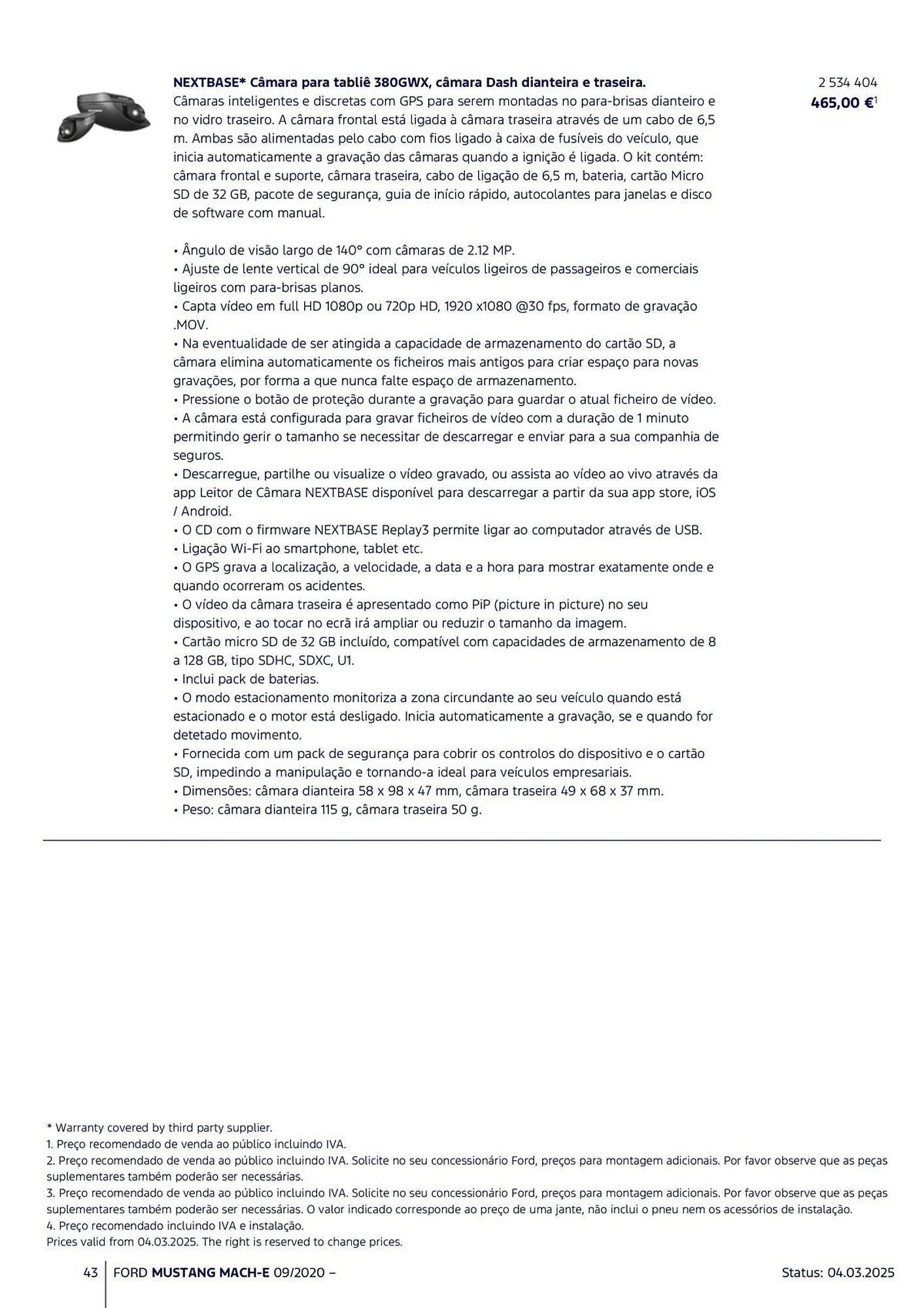 Folheto Folheto Ford de 18 de março até 31 de agosto 2025 - Pagina 43