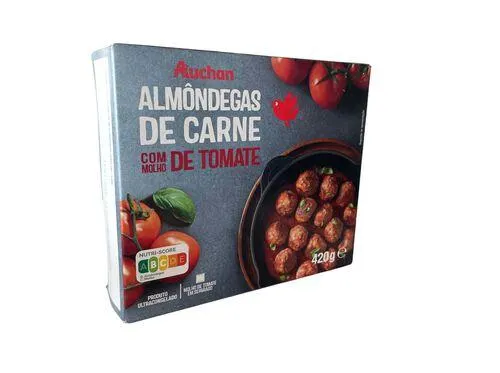 almôndegas auchan 60% bovino com molho 420g
