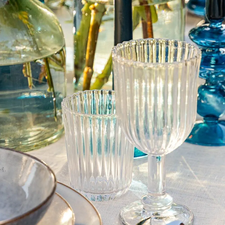 Copo baixo transparente 9,9x8cm STRIPES