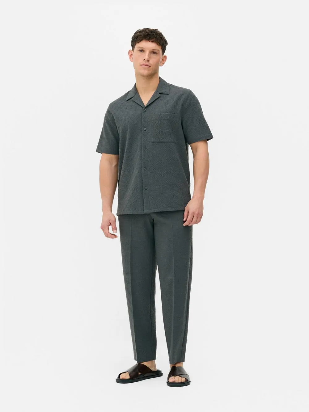 Calças Seersucker Kem