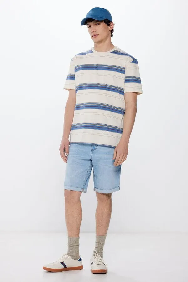 Bermuda vaquera regular ultra ligera