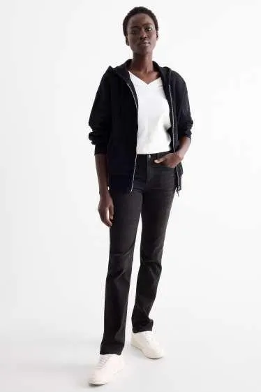 Straight jeans - mid-rise waist - shaping jeans