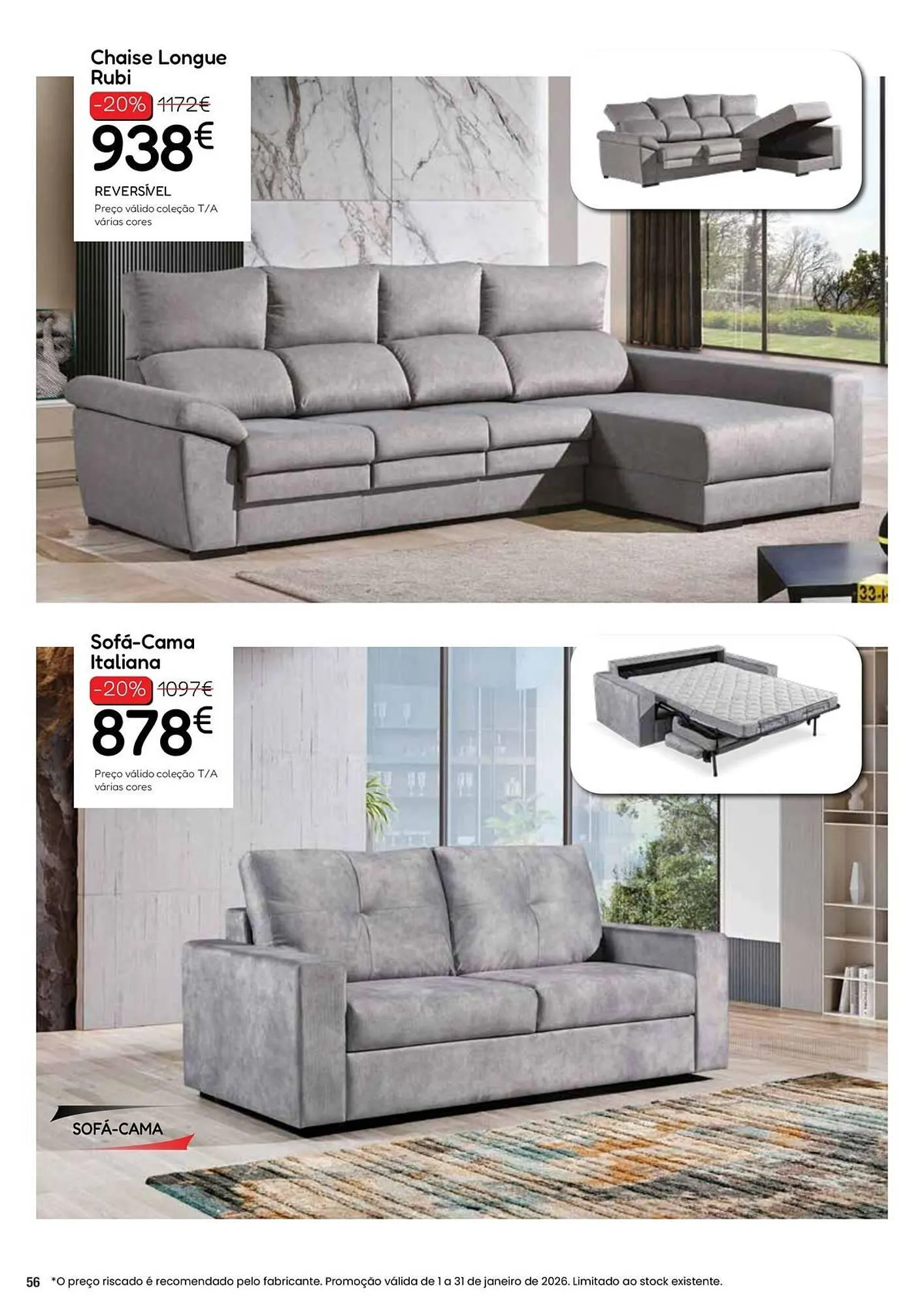 Folheto Folheto Hiper Centro do Móvel de 6 de janeiro até 31 de janeiro 2026 - Pagina 56