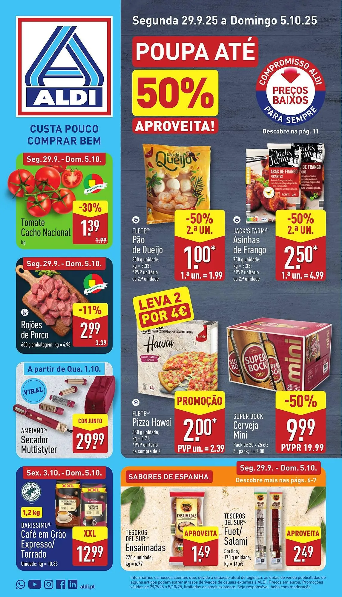 Folheto Folheto ALDI de 29 de setembro até 5 de outubro 2025 - Pagina 1