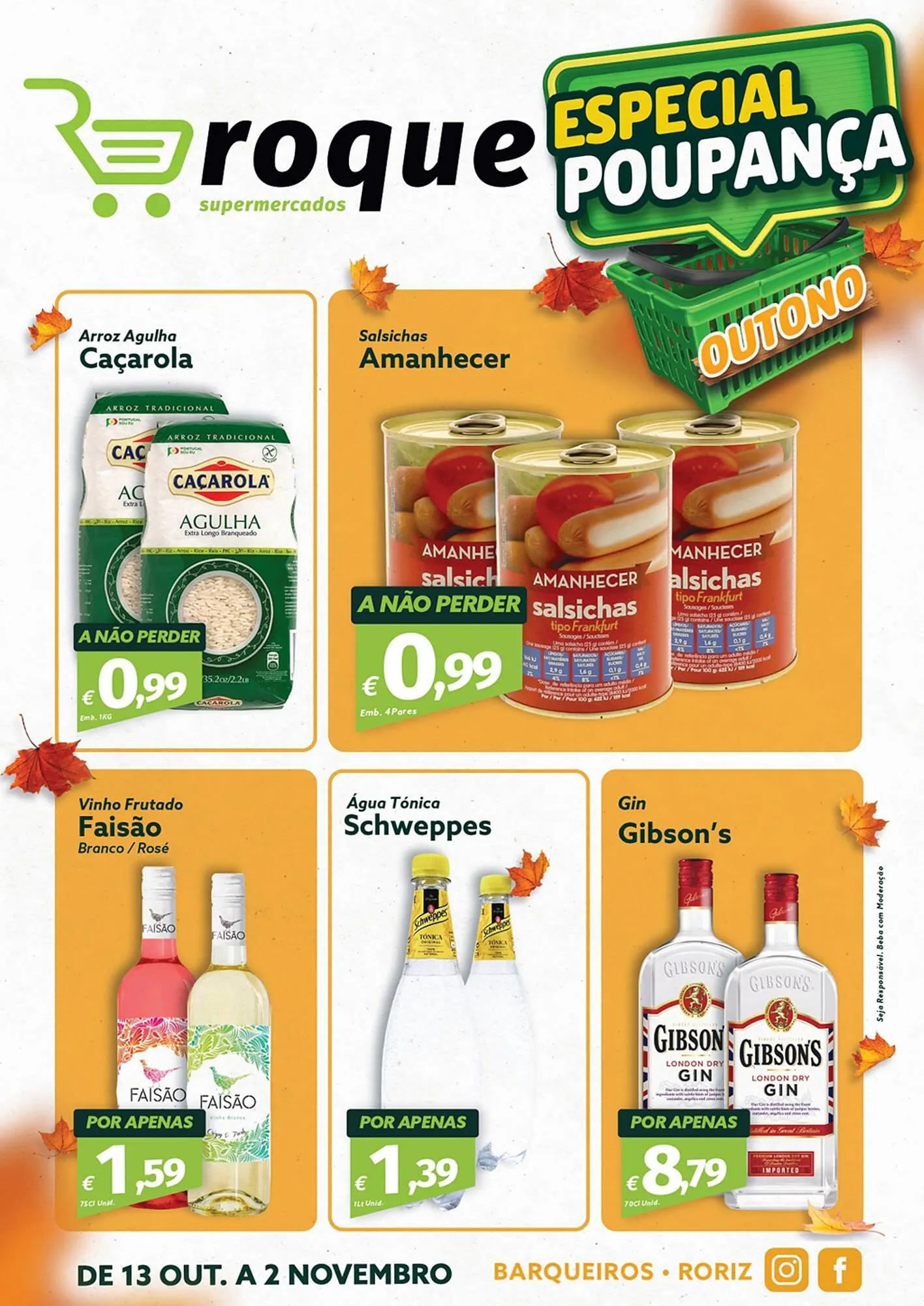 Folheto Folheto Roque Supermercados de 13 de outubro até 2 de novembro 2023 - Pagina 1