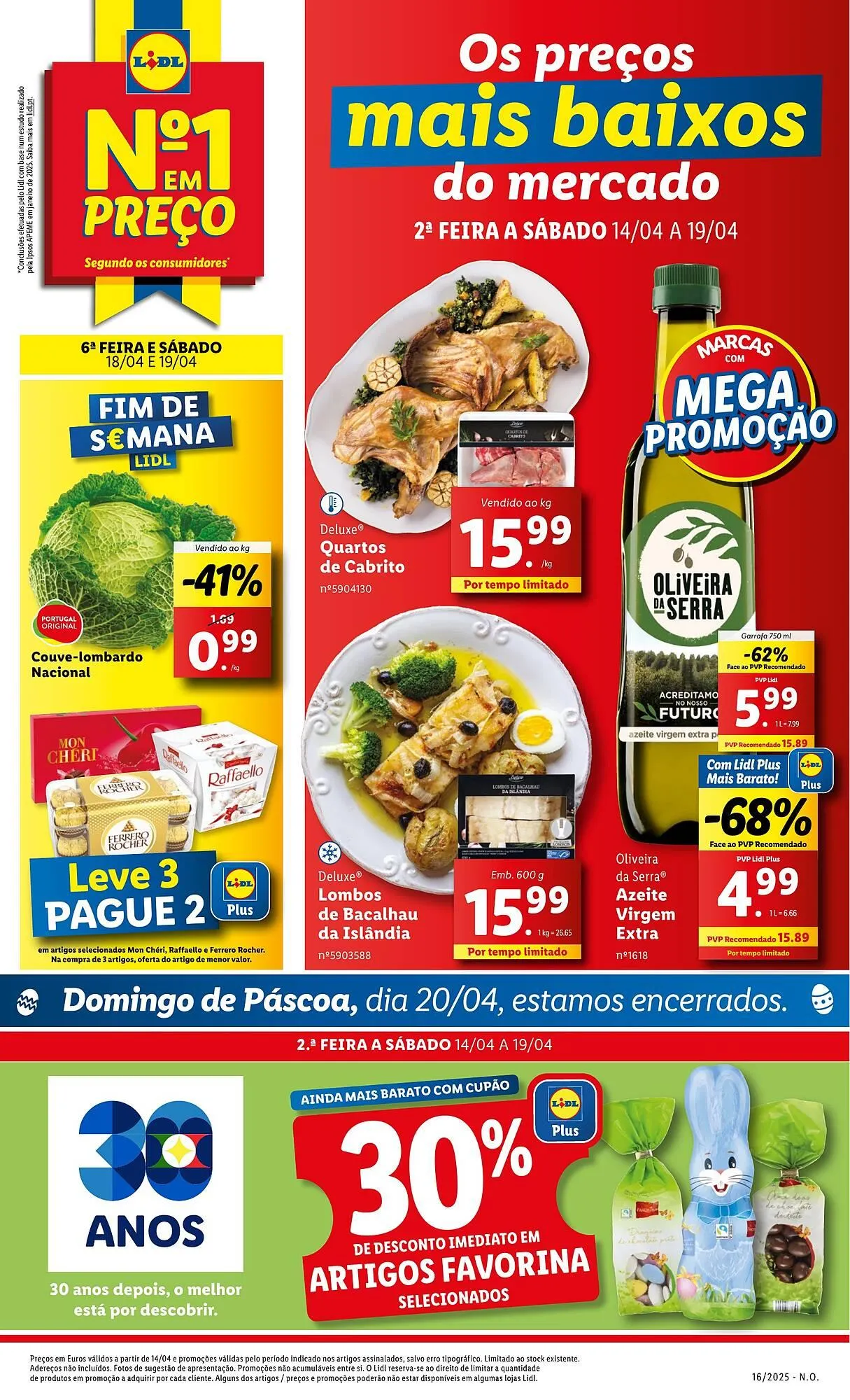 Folheto Folheto Lidl de 14 de abril até 19 de abril 2025 - Pagina 1