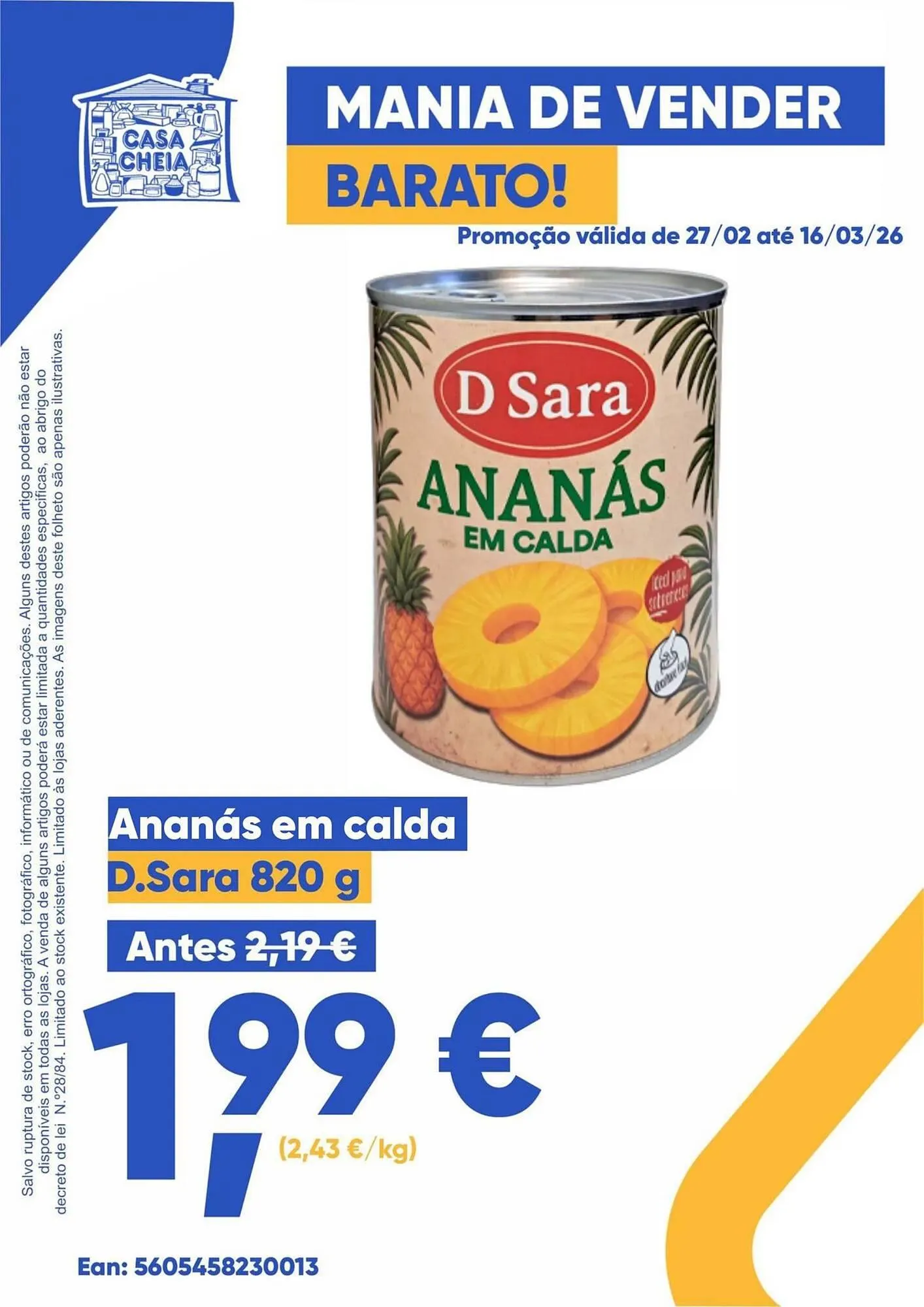 Folheto Folheto Casa Cheia de 27 de fevereiro até 16 de março 2026 - Pagina 1