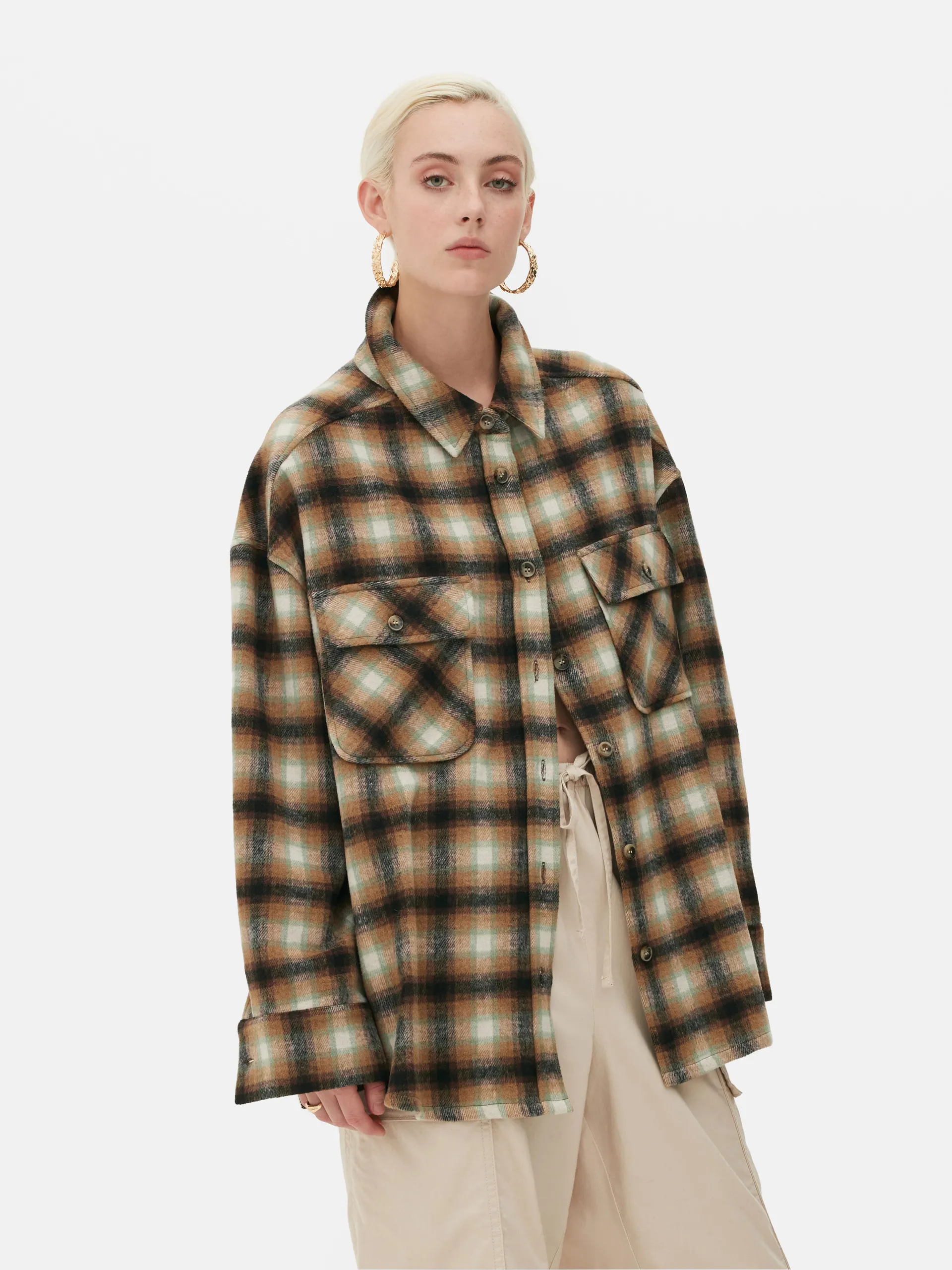 Karierte „Rita Ora“ Hemdjacke