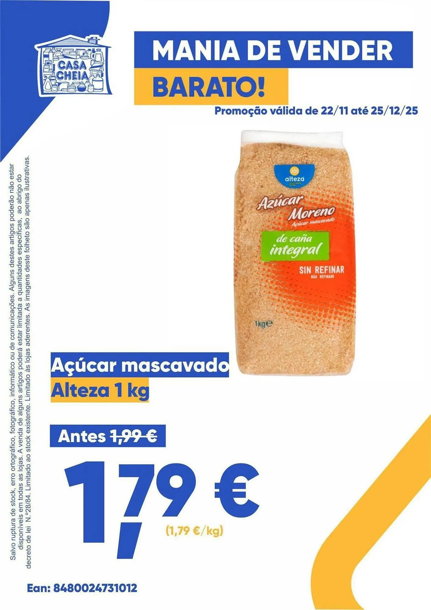 Folheto Folheto Casa Cheia de 22 de novembro até 25 de dezembro 2025 - Pagina 1