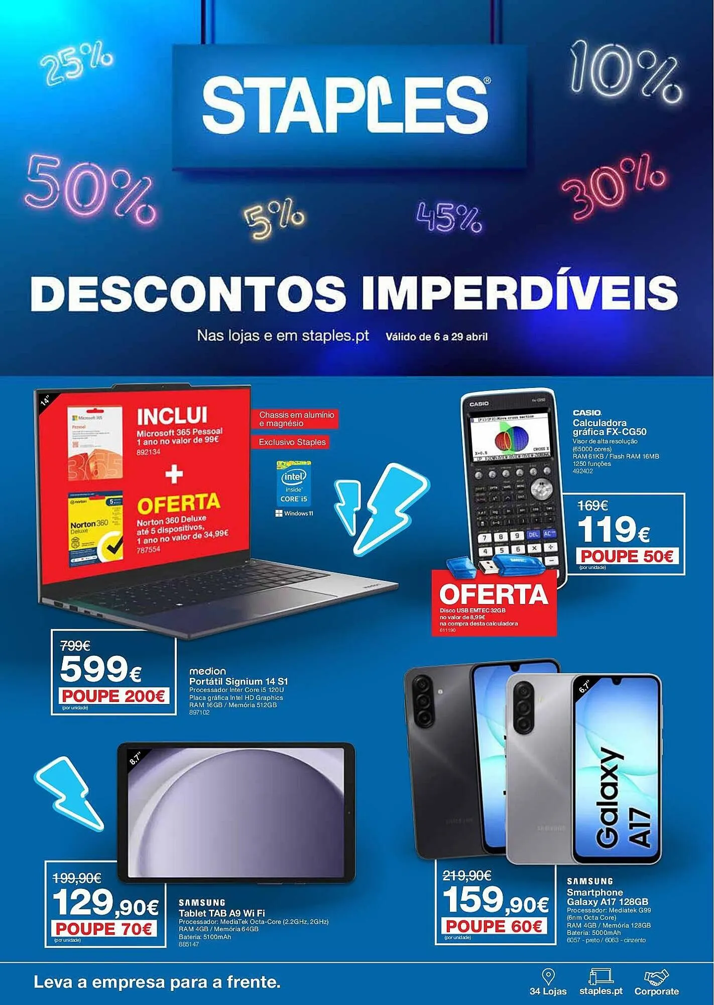 Folheto Folheto Staples de 2 de abril até 29 de abril 2026 - Pagina 1