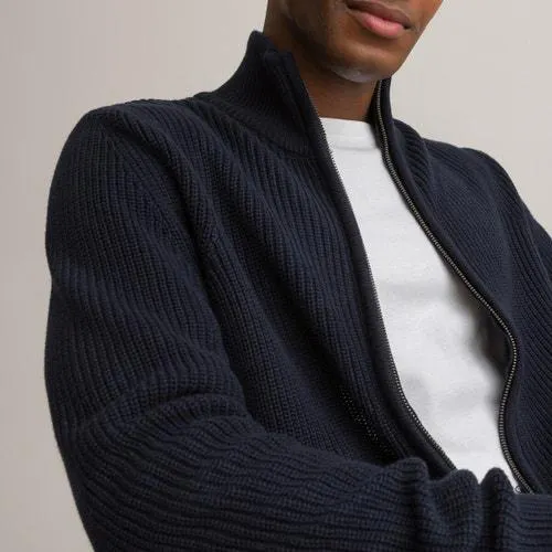 Casaco em algodão bio, canelado inglês