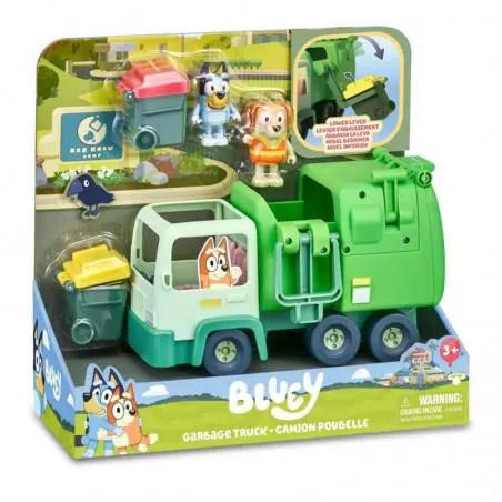 Caminhão de lixo azul