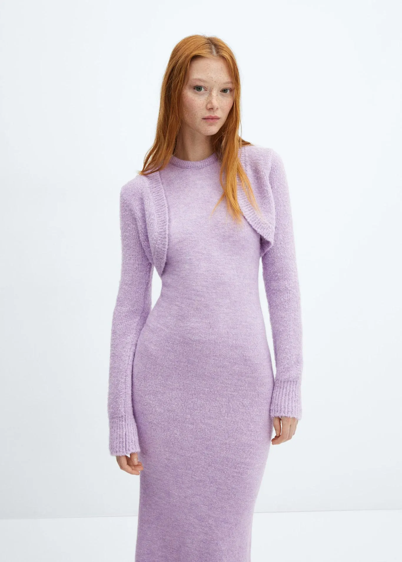 Cardigan cropped de malha