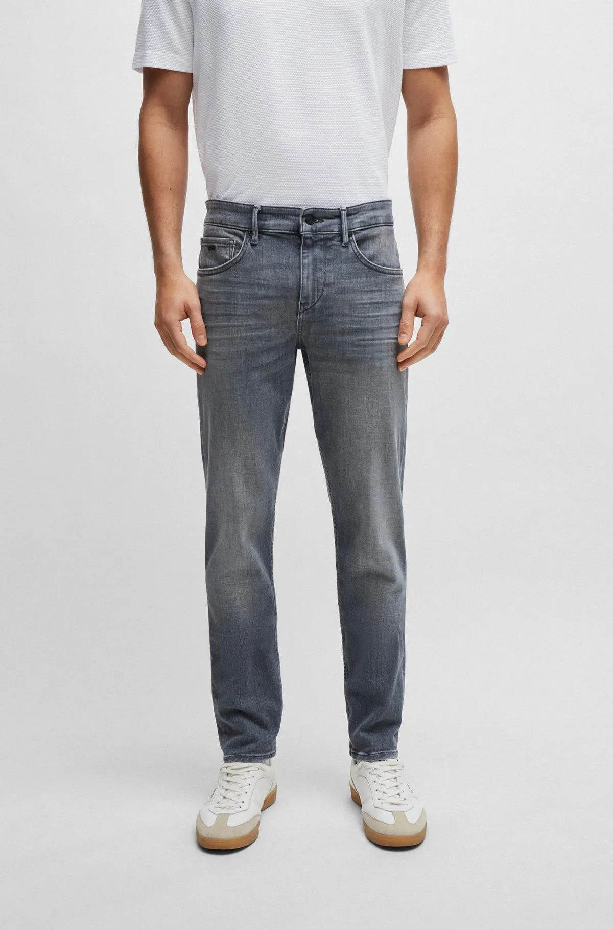 Vaqueros extra slim fit de denim gris con tacto de cashmere