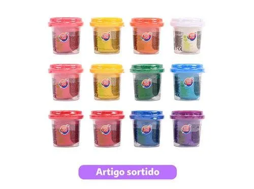 PASTA DE MOLDAR da ONE TWO FUN CORES SORTIDAS POTE 112GR