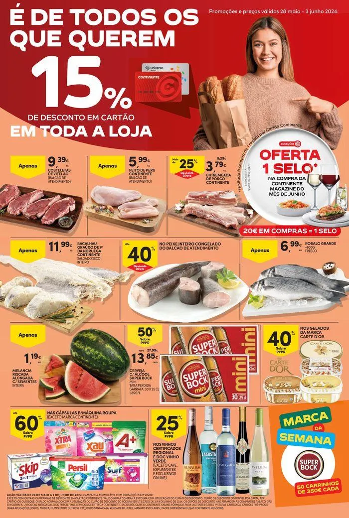 Folheto Folheto Semanal Continente Bom Dia de 29 de maio até 3 de junho 2024 - Pagina 1