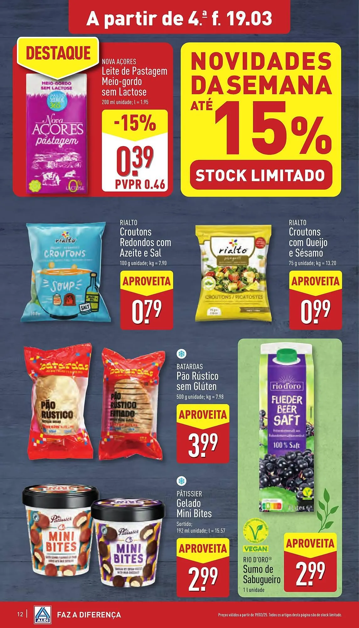 Folheto Folheto ALDI de 19 de março até 25 de março 2025 - Pagina 12