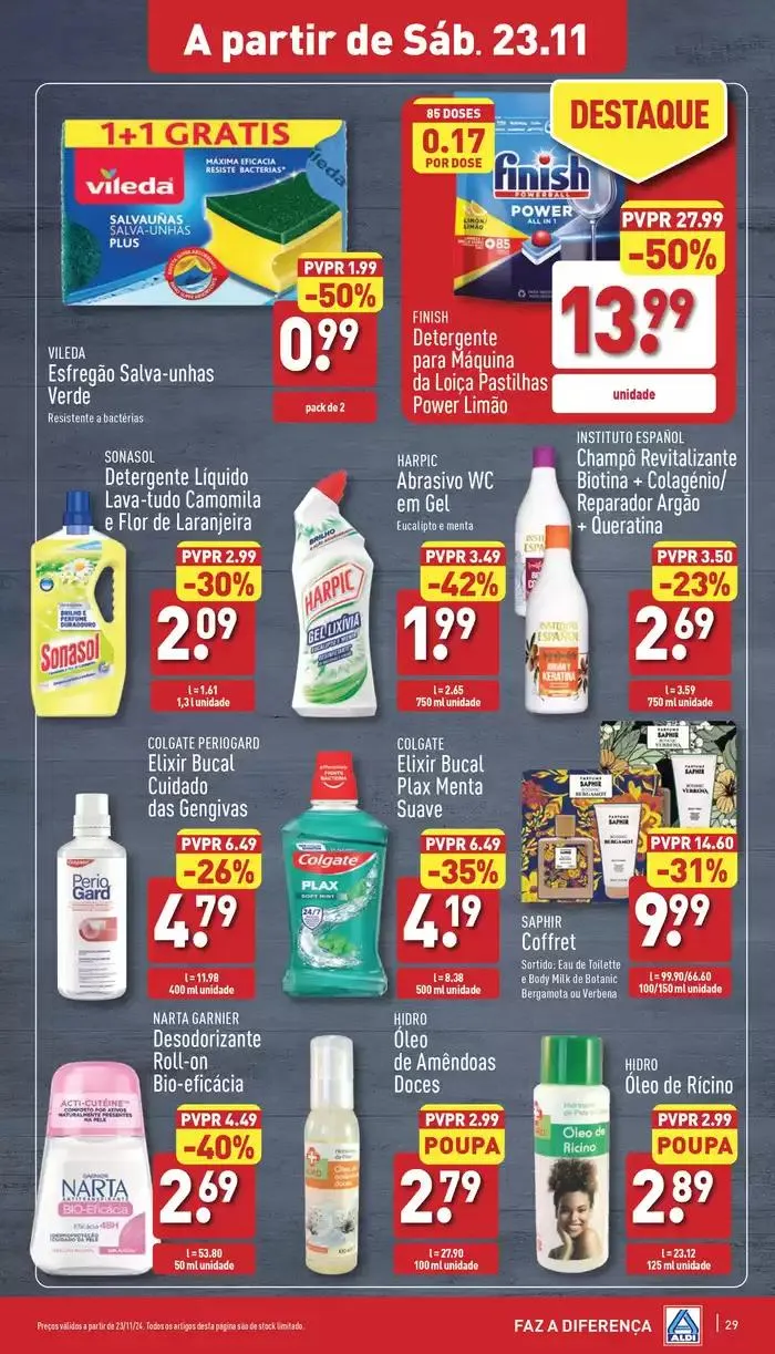 Folheto Folheto. Aldi de 20 de novembro até 26 de novembro 2024 - Pagina 29