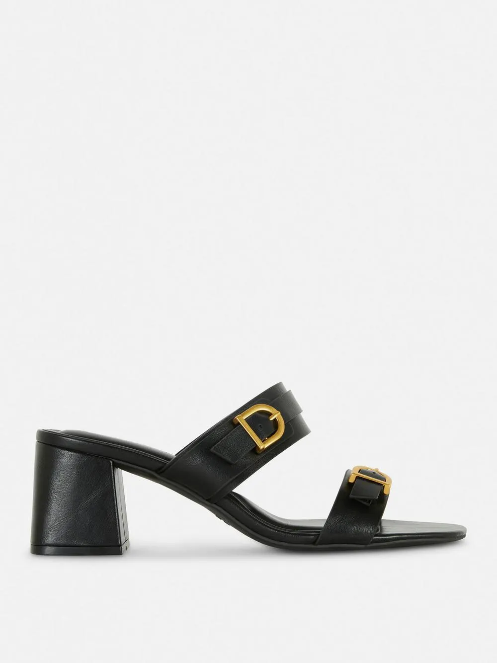 Double Buckle Mule Sandals