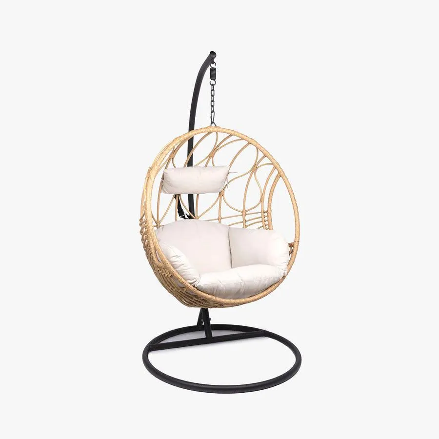 Cadeirão ball spring bege 124x105x195 cm PHUKET