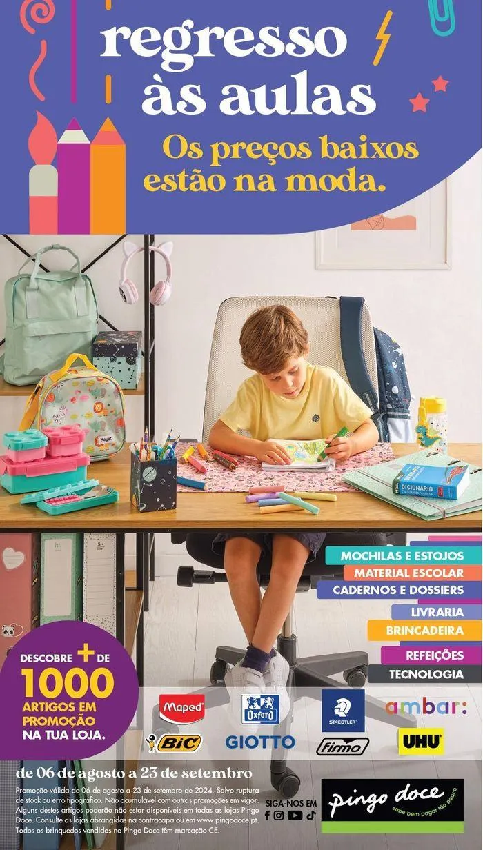 Folheto Folheto Pingo Doce de 6 de agosto até 23 de setembro 2024 - Pagina 1