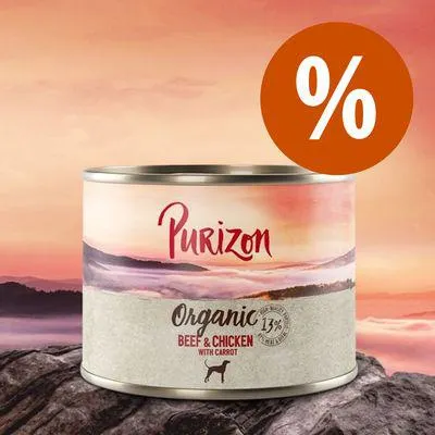 Purizon Organic 24 x 200 g comida húmida para cães a preço especial!
