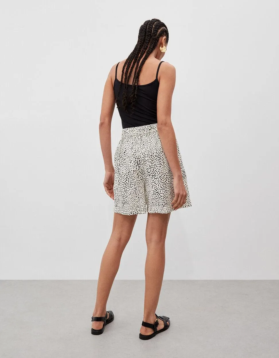 Calções Estampados, Mulher, Bege