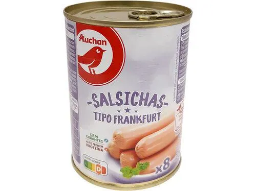 salsichas auchan tipo frankfurt 8 uni 350(200)g