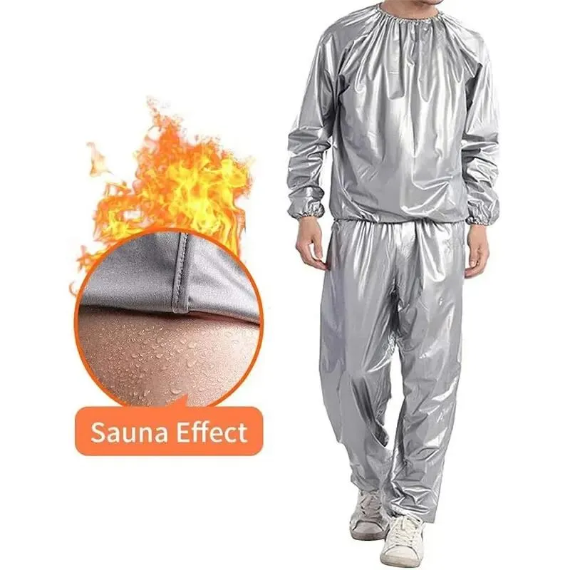 Men Woman Sauna Suit Exercise Weight Loss Exercise Slimming Gym Fitness Workout Antirip Waterproof Sports Sweat Suits