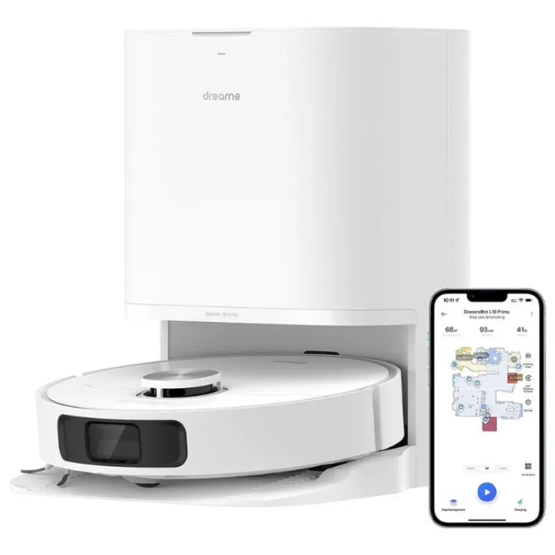 Aspirador Robot Dreame L10 Prime + Base Branco
