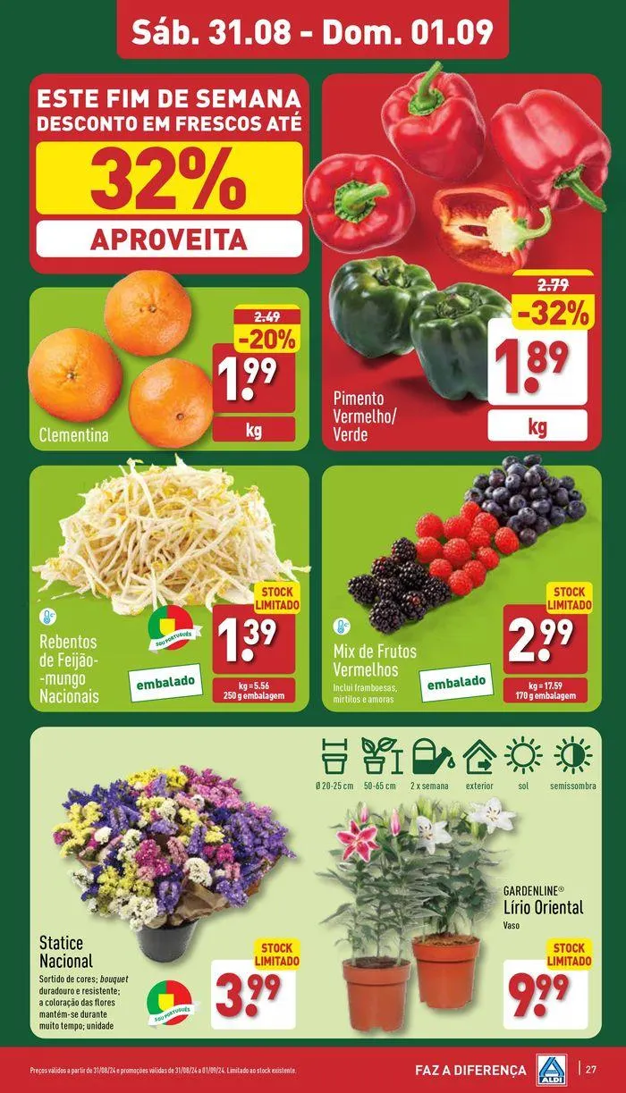 Folheto Frescos a preços imbatíveis de 28 de agosto até 9 de setembro 2024 - Pagina 27