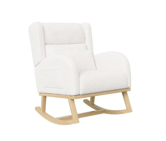 Cadeira de baloiço, cadeira de baloiço, cadeira de TV, cadeira estofada, cadeira de braços, cadeira de baloiço 92 x 69 x 89 cm